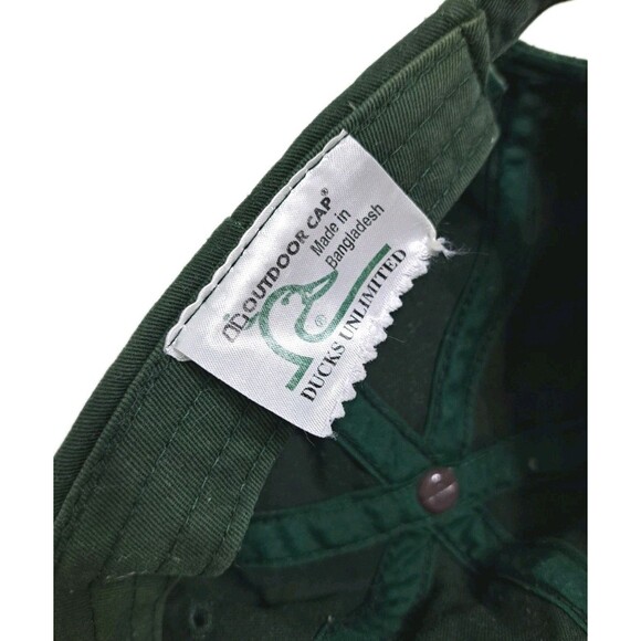 Ducks Unlimited Mallard Duck Hunting Green Baseball Cap Vintage Strapback - Picture 6 of 6